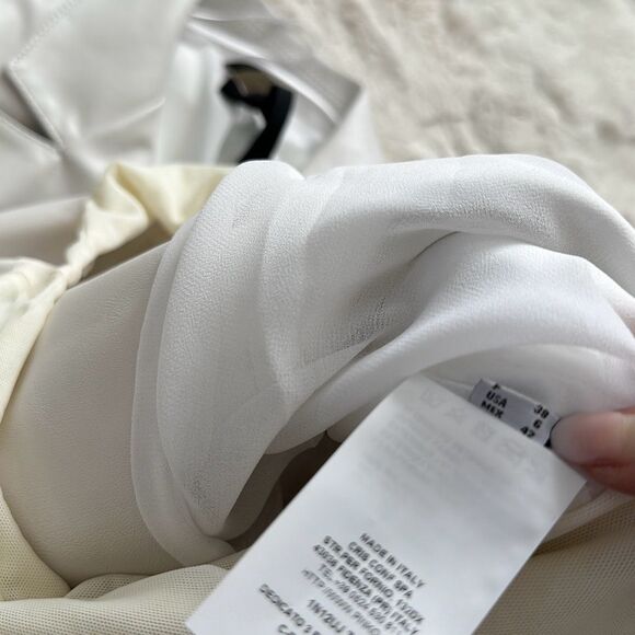 PINKO Dedicato 3 Bodysuit in White Made in Italy Size 6 US - Picture 6 of 13